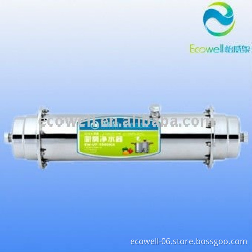 Stainless steel ultrafiltration, whole house ultrafiltration system